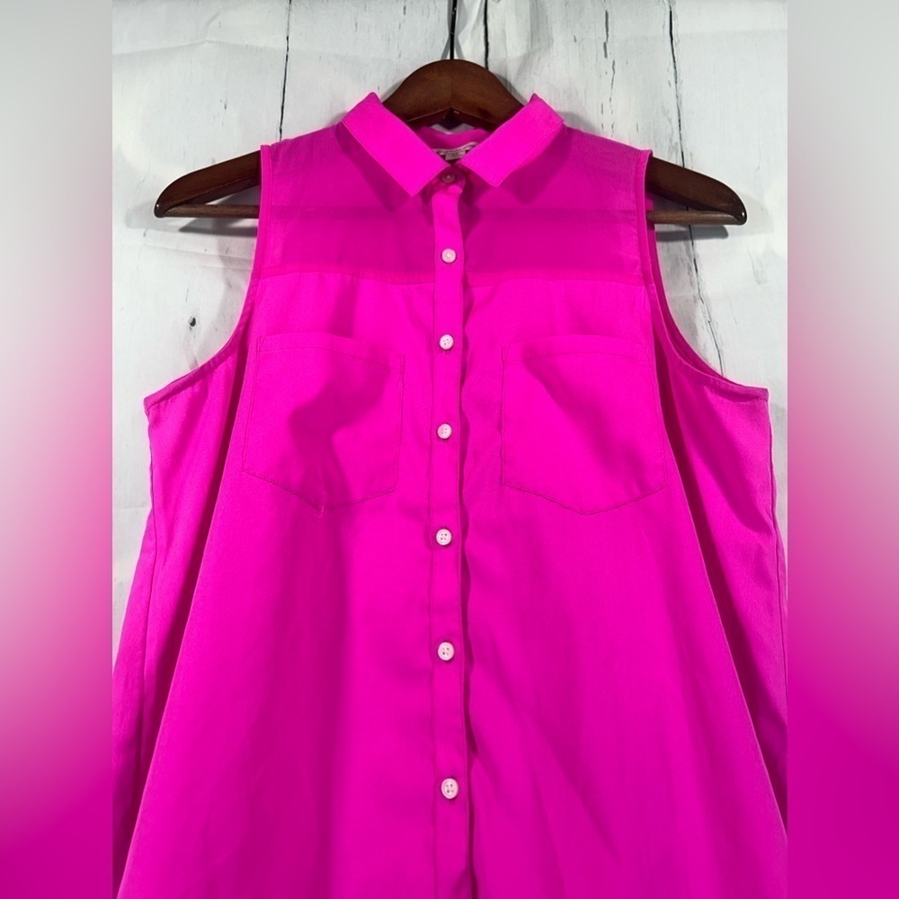 American Eagle Outfitters Sleeveless Tank Womens Button Down Dressy Top Sz S - Picture 9 of 11